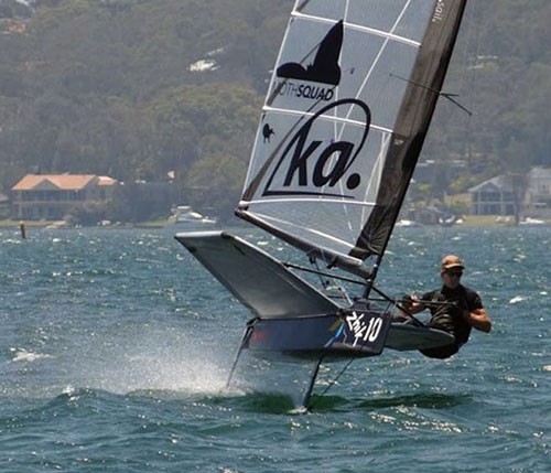 Peter Burling, winner of the Sir Peter Blake Trophy in 2005  at the 2013 Australian Moth Championship © Kingsley Forbes-Smith http://www.2sail.net